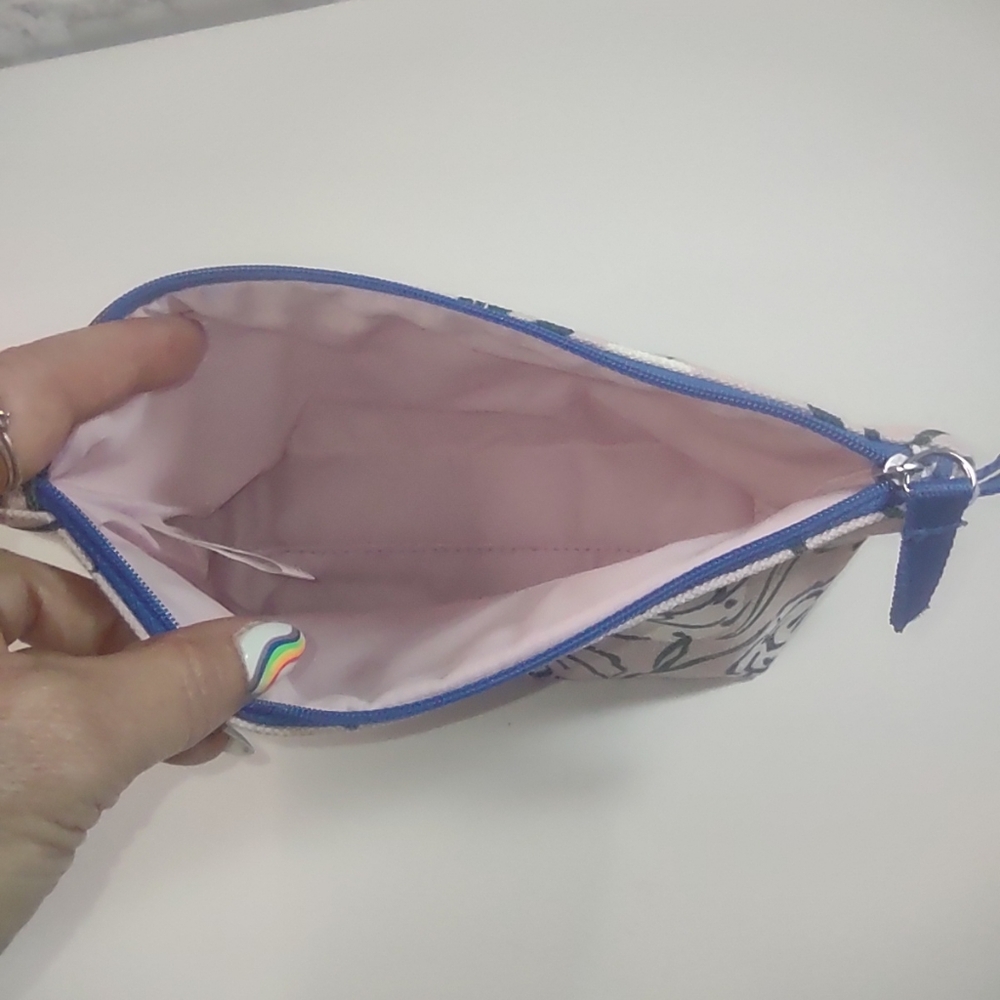 Fresh Pink and Blue Floral Cosmetic Bags - Picture 6 of 7